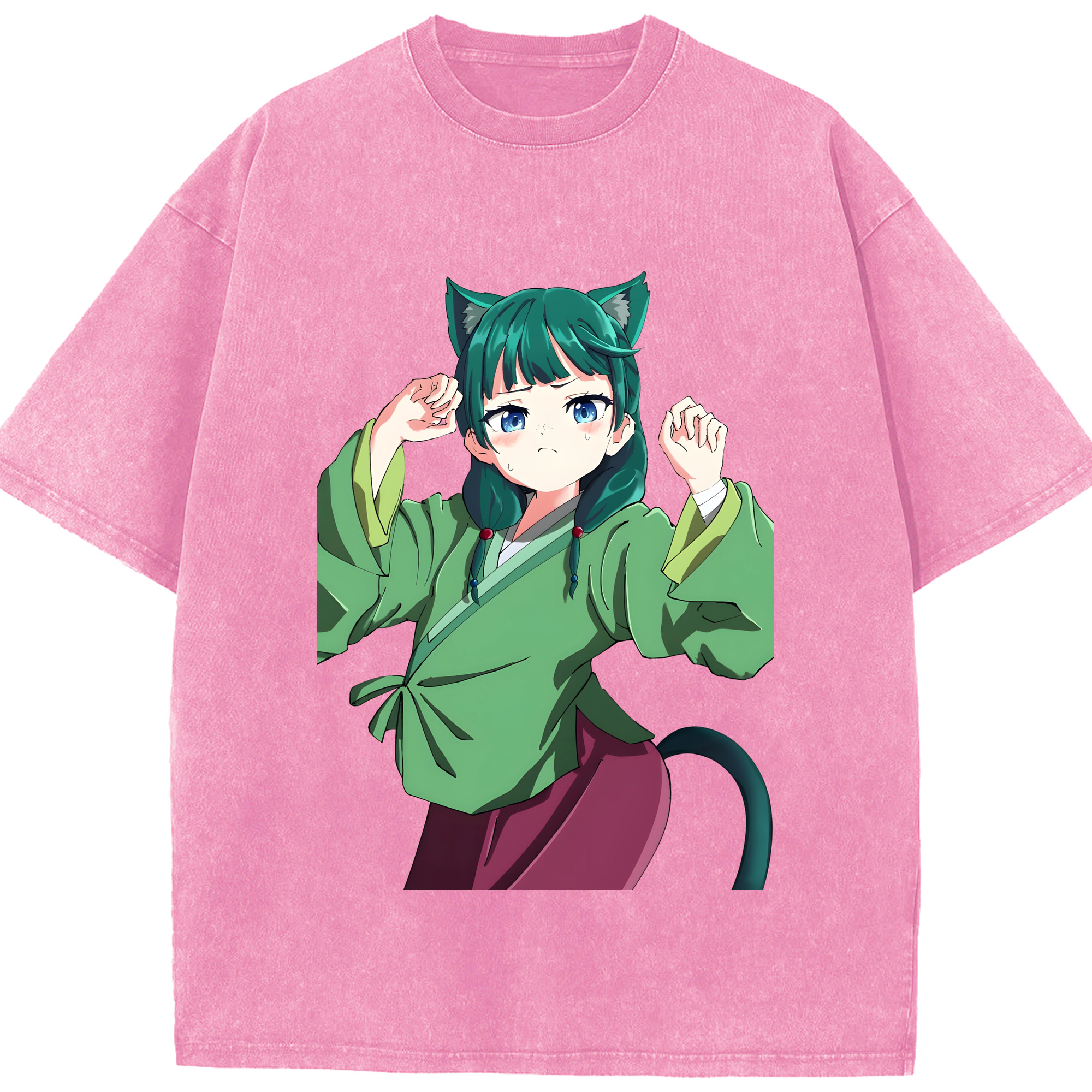 （画像用） 薬屋のひとりごと The Apothecary Diaries 綿100% ヴィンテージ風 半袖Tシャツ（フロントプリント）
